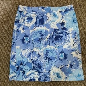 Floral blue skirt